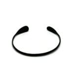 Custom black-plated silver leaf bracelet with minimalist design - nature-inspired jewelry.